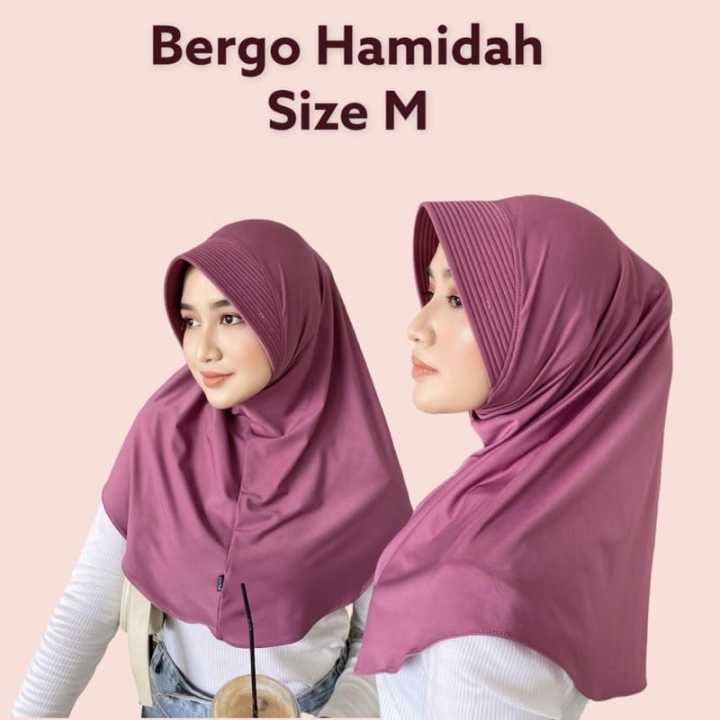 BERGO HAMIDAH SIZE M / KERUDUNG / JILBAB / HIJAB INSTAN BERGO HAMIDAH SIZE M / BERGO OVAL / BERGO JERSEY/ HIJAB INSTAN PET / KERUDUNG INSTAN JERSEY / MENUTUP DADA / HIJAB INSTAN KHIMAR / TERBARU / TERLARIS