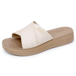 [Free Shipping] Womens slip-on sandals versatile new summer casual outdoor slippers one-strap sandals non-slip wedge sandals thick-soled