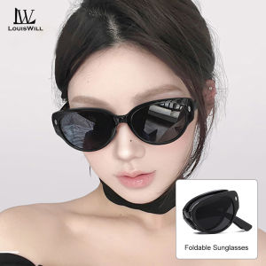 LouisWill Women Foldable Sunglasses Ladies Retro Cat Eye Sunglasses Fashion Narrow Frame Sunglasses UV400 Protection Polarized Sunglasses Eyes Protection Eyewear Sun Glasses For Women Driving Hiking