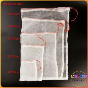 Amoki Reusable Fruit Nylon Protection Bags Bird Net Barrier Bag for Garden Plant