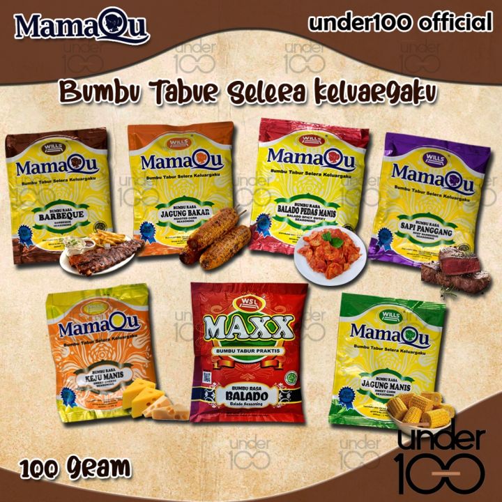 Under100 Mamaqu Bumbu Tabur Aneka Rasa 100 Gram Balado Pedas Manis