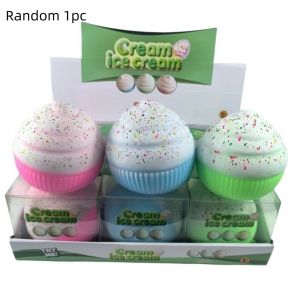 PARKOUR Slow Rebound Cream Cake Squeeze Toy Soft TPR Slow Rising Pinching Toy Relaxing Toy Creamy Texture Cream Cake Squishy Toy Office Leisure
