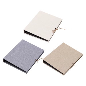 อัลบั้มรูปติดด้วยตนเอง30หน้าพร้อมปลอกหมอนผ้าลินินสำหรับความทรงจำในงานแต่งงานและบันทึกการเติบโตของทารก