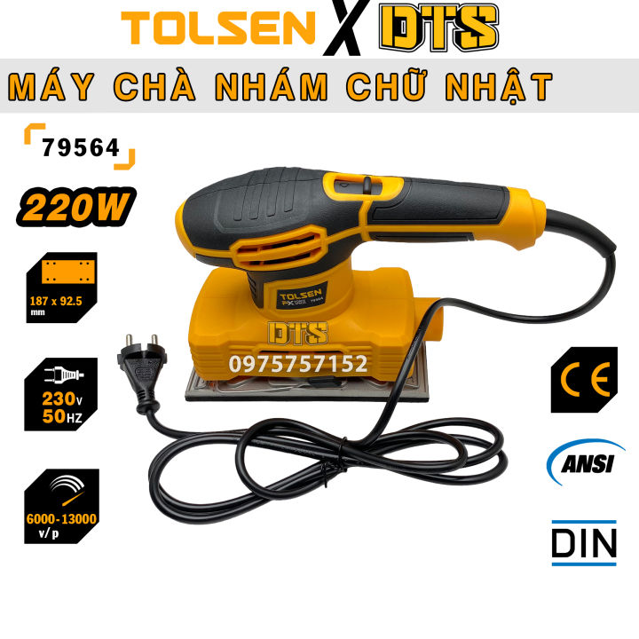 Máy chà nhám chữ nhật TOLSEN 220W chính hãng 79564 - Máy chà nhám rung ...
