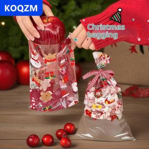 [COD] KOQZM 20 50 100Pcs Trong Suốt Giáng Sinh Quà Tặng Túi Apple Đồ Ăn Nhẹ Kẹo Giáng Sinh Đóng Gói Túi Trang Trí Năm Mới Món Quà Giáng Sinh Cho Bé