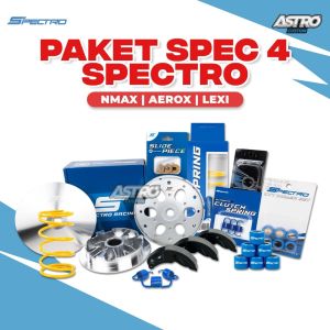 Spectro Paket Upgrade CVT Spec 4 NMAX 155 AEROX LEXI 125 NEW OLD Mangkok Ganda Roller Pulley Racing