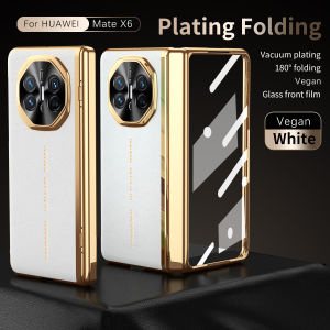 For Huawei Mate X6 X5 X3 180° Infinity Foldable Glass Front Film Vacuum Plating Anti-Fingerprint Comfort Hand Flap Phone Case