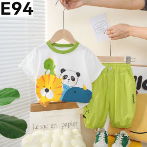 Terno for Kids Boy Cute Animal Apple Green Casual Outfit fashion trousers 1-5yrs old E94