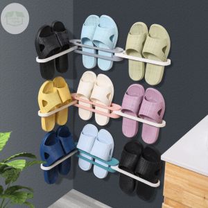 Soft Lip Shop & Gods House: 1pc Foldable 3IN1 Wall-Mounted Slipper Rack