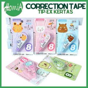 Correction Tape Roll Karakter Paper Gulungan Pita Koreksi Tipex Kertas Penghapus Pulpen - HOMIA