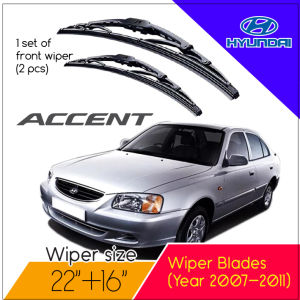 Hyundai Accent Avante Elantra i10 Car Windshield Front Wiper Blades Year 1999-Present 20in+18in 22in+16in 24in+18in 26in+14in 26in+16in