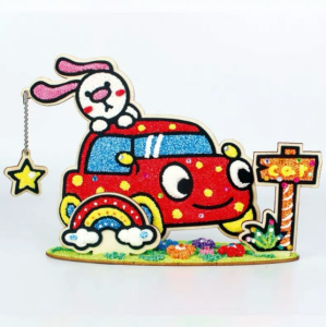 Đồ chơi tô màu tranh mút xốp Gỗ Slime cho bé - Kệ gỗ tô màu tranh bọt xốp Slime