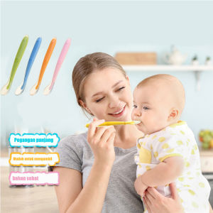 Lakoe Sendok Makan Bayi Anak Silikon Peralatan Makan Bayi BPA FREE