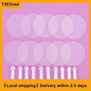 【Local shipping】 50Pcs 5cm Cute Mini Transparent Blank Fan Child Kids DIY Art Fan Wedding Birthday Party Favors Girlfriend Boyfriend Ideas Gift