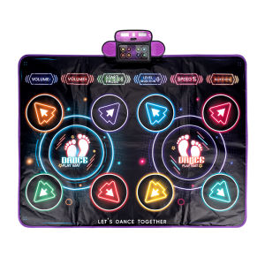Dance Mat Toys for Kids Dancing Mat with Light Up 8-Buttons & Bluetooth Musical Playmat Game Educational Toys for Girls Boys