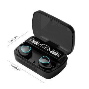 M10 Wireless Bluetooth Earphones 2200mAh Headphone LED Power display Stereo Sports Waterproof Earbuds Headsets With Microphone