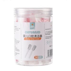 Baby 30pcs Medical Cotton Swab Gauze Baby Oral Tongue Cleaner Disposable Infant Toothbrush