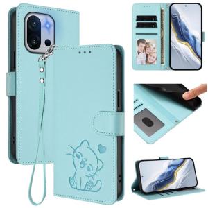 Cute Cat Leather Flip Wallet Phone Case For OnePlus 13T 13R 12R 11R 10T Nord N10 5G Ace 2 Pro 5G Nord CE2 Ace 5 Pro 5G Card Slots Wrist Strap Cover Bag