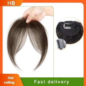 HB Middle Part Fake Bangs Fringe Synthetic Topper Hairpiece Clip-In Bang Extension Natural Invisible Clourse Hairpiece Women