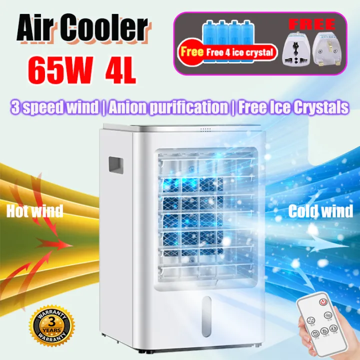 【3 Years Warranty】Table Air Cooler Aircond Table Fan Air Conditioning Fan 4L Cooling Fan Desktop Fan Kipas Angin Sejuk - COD