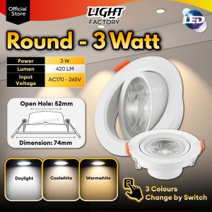 [3 Years Warranty] LED Recess Eyeball Spotlight 3W | 5W | 7W | 10W LED COB Spot Light Downlight Round Lampu Siling 射灯