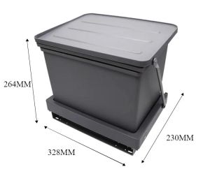 FFBH Kitchen Sink Cabinet Door Connect Waste Bins Creative Waterproof Moisture-proof Large Capacity Hidden Type Waste Bins Household Z1H5K