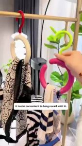 1/3/5PCS Round Scarf Tie Hanger Clothes Hanger Hat Rack Display Rack Space Saving Hook Hanger