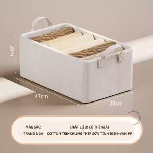 Kệ thép 5.0mm cao cấp lưu trữ phân lớp tủ quần áo hộp đựng quần áo 26L gọn gàng dễ lấy KT01
