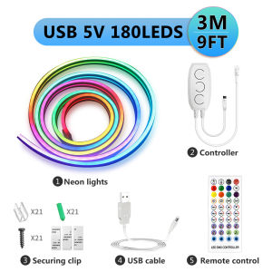 Smart RGB Neon Light Strip Flexible LED DIY Exclusive Creativity Strip Light IP67 Waterproof Wifi APP Bluetooth APP Remote Control