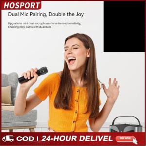 Portable Wireless Speakers with 2 Microphones Mini Karaoke Machine Rechargeable Battery for Girls Boys Family Home Party Birthday Gifts