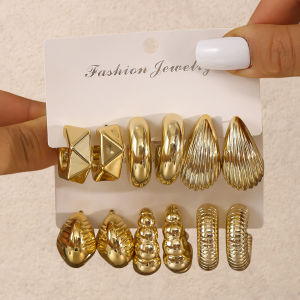 bộ khuyên tai vật liệu nhựa phong cách độc đáo trang trí nhiều phong cách hình học thượng đẳng