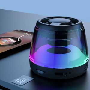 【Shipped From Penang】Bluetooth Speaker Mini Portable Wireless Outdoor Speaker with RGB Lights 360° Surround Stereo Bass Bluetooth V5.3 Small Pocket Shower Speakers for Garden Home