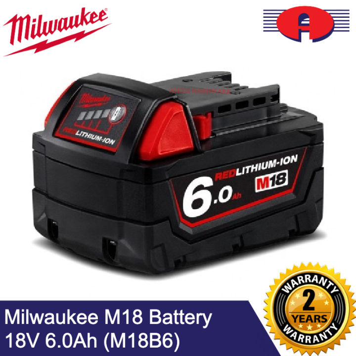 MILWAUKEE M18 BATTERY 18V M18B5 M18B6 REDLITHIUM-ION