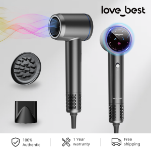 Love Best High Speed Plasma Hair Dryer | Infinitely Variable Speed | Professional Intelligent LED Touchscreen | 1300 Million Plasma | 110000 RPM Motor| 64m/s Airspeed | High-Speed Hair Dryer for Women Men Travel Salon 高速吹风机