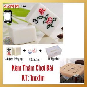 Bộ Bài 144 Quân Mạt Chược Loại To - Size 42 - Tặng Kèm Hộp Chứa Quân.