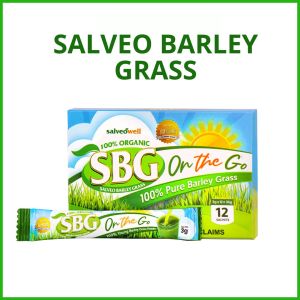 SBG (Salveo Barley Grass) Powder On The Go 12 Sachets with 3 grams each of pure and organic for Kids & Adult HH