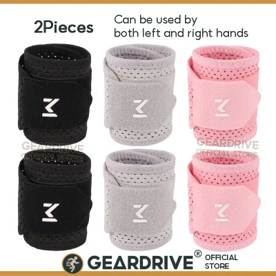 GEARDRIVE Adjustable Wrist Support Wrap for Carpal Tunnel/Arthritis/Tendonitis/Sprain Relief Breathable for Weightlifting/Tennis