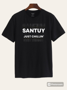 kaos laki laki sablon santuy katun combad 30s kos distro