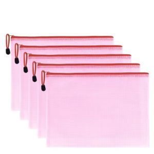 A4  Mesh Envelope  Mesh Bag with Zipper File Document Exam Paper Organizer Office