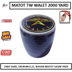 Benang Gelasan Matot TW Walet 0.22 2000 Yard Senar Mati Original Bonus Pelindung Jari - 1 PCS