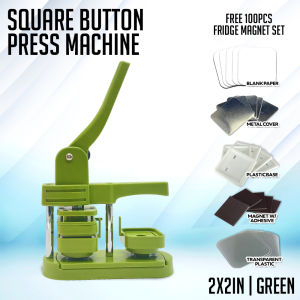 PrinTEE - Button Making Machine 50mm Square with F. Magnet 100 Sets (2 inch Badge Maker)