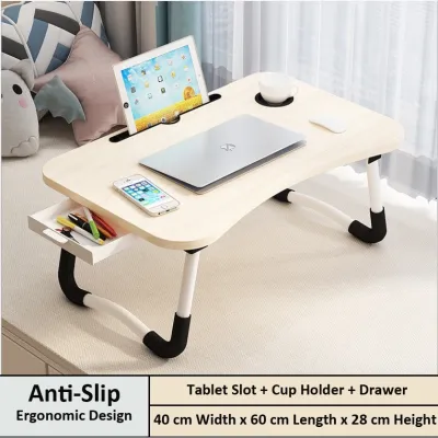 Home2U🏡 Meja Belajar Foldable Table Anti-slip Bed Mini Table Laptop Table Notebook Table Ready Stock Meja Belajar Computer Study Table