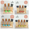 Booth Portable Gerobak Stand Meja Lipat Jualan Event Desk Full Kayu Display Sayap Bongkar Pasang. 