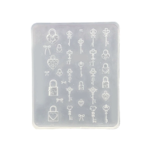 Móng nghệ thuật bằng silicon khuôn mẫu phụ kiện chìa khóa chủ đề móng tay trang trí khuôn Silicone kết cấu cho các loại móng tay khác nhau