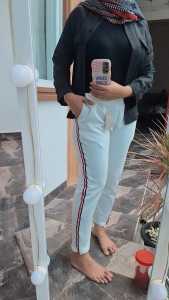 CELANA SCUBA PUTIH PLAT SAMPING