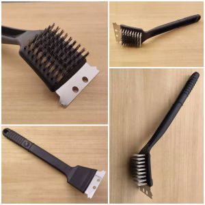 Grill Cleaning Brush 2 in 1 BBQ Barbecue Oven Grill Kitchen Metal Cleaning Brush Scraper Scrub Grease Remover