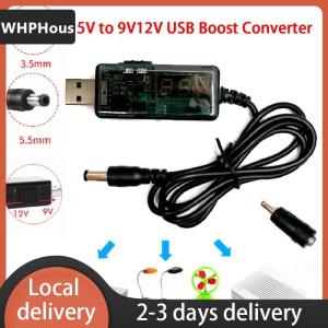 [COD] WHPHous Ship within 24 hours USB Boost Converter DC 5V To 9V 12V USB Step-up Converter Cable + 3.5x1.35mm Connecter For Power Supply Charger Power Converter