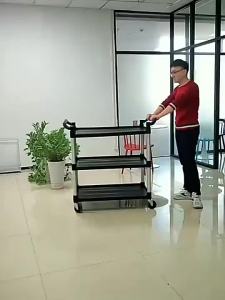 Utility Cart Trolley Food service large kitchen trolley organizer 3 Layer for hos and restaurants