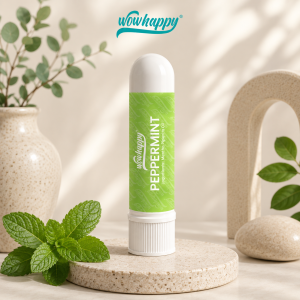 Wowhappy PEPPERMINT Essential Oil Nasal Inhaler | Cooling & Refreshing Scent