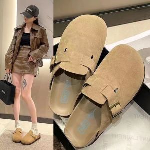 [Free Shipping] WomenS New Spring And Autumn Thick-Soled Closed-Toe Slip-On Mules For Outdoor Wear